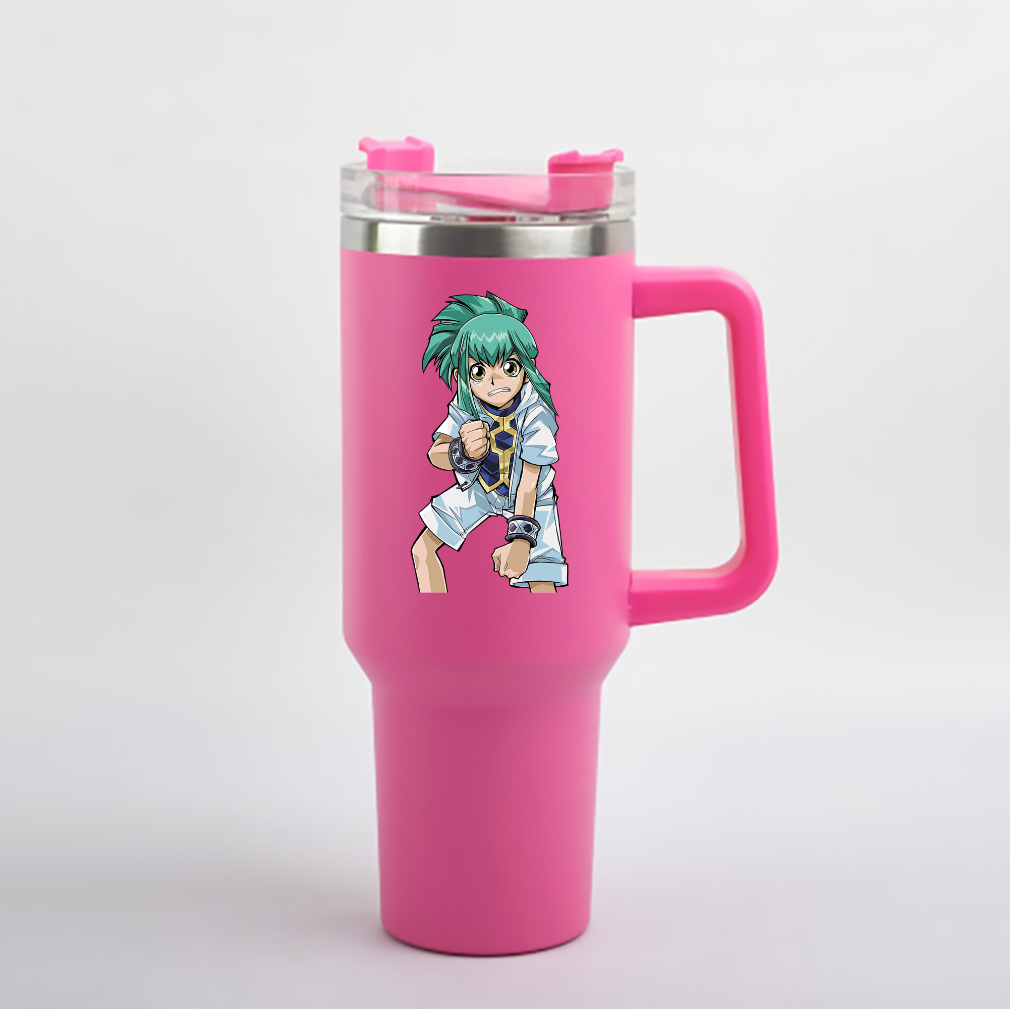 （画像用） 遊☆戯☆王 Yu-Gi-Oh! 1200mL車用タンブラー - クリスタルステッカー（プラスチックストロー付き）